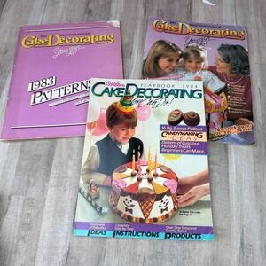 Wilton Yearbook 1983: Cake Decorating- You Can Do! 1984  Lot of 3 Books